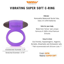 Load image into Gallery viewer, Tantus Sex/Adult Toys Vibrating Super Soft C-Rings Cock/Penis Ring - 100% Ultra-Premium Silicone Satin Finish, 4.75&quot; Stretched Resistance Adjustable Band for Men, Couples - Purple
