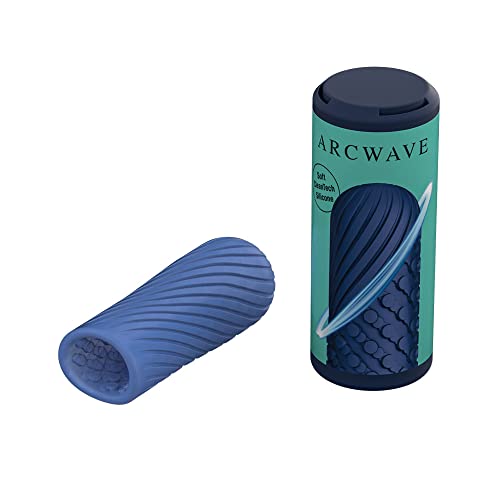 Arcwave Ghost Male Stroker - Male Masturbator with 4 Inch Reversible Sleeve - Multi-Textured Penis Sleeve - Clean Tech Silicone - Reusable & Easy Clean Adult Sex Toy - Blue