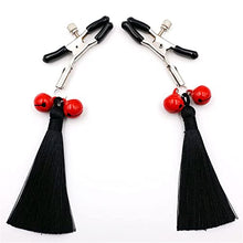 Load image into Gallery viewer, Nipple Clamps with Tassel and Bells, Non-Piercing Nipple Jewelry, Adjustable Metal Tassel Nipple Clamps Sexual Pleasure Women, Nipple Clips for Sexual Pleasure Women (E)
