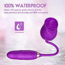 Load image into Gallery viewer, Rose Sex Toy Vibrator Sex Toys for Womans Handheld Waterproof Quiet Rechargeable Personal Massager for Women (Purple)
