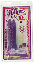 Load image into Gallery viewer, Crystal Jellies Ballsy Cock SIL-A-Gel 7 inch Dildo, Purple
