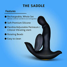 Load image into Gallery viewer, Drippp Adult Boutique The Saddle-Deluxe Remote Controlled Rechargeable Waterproof Vibrator Black
