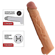 Load image into Gallery viewer, Amalgo Really 8.8 inch Skin Ample Penis Enhancer Sheath Extender New Year 2020 Type Enlargement Extra Large Male Stretchy Moving Extension Sleeve Cage Home Gift
