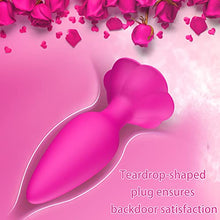 Load image into Gallery viewer, Rose Anal Plug Silicone Butt Plug for Anal Play, Anal Sex Toy Waterproof Adult Toy for Women Pleasure Pink
