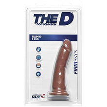 Load image into Gallery viewer, Doc Johnson The D - Slim D - 6 Inch - FIRMSKYN - 6.5&quot; Long and 1.5&quot; Wide - Strong Suction Cup Base - O-Ring Harness Compatible Dildo, Caramel
