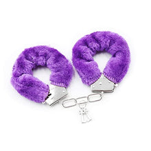 Load image into Gallery viewer, APaisix Soft Plush Toys with Key Handcuffs Toy Clip Fake Police Uniform Props Accessories Holiday gift/party/Game props/cosplay (Purple)
