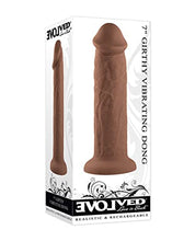 Load image into Gallery viewer, Evolved Love is Back - 7 Inch Girthy Vibrating Dong - Realistic Looking &amp; Rechargeable - Dark Beige / Brown
