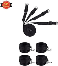 Load image into Gallery viewer, Door Sex Swing Sling for Couples Adult Six Harness Swivel Ropes Slings for Adult Bedroom Love Hanging Fetish Doorway Belt with Handles Games black001
