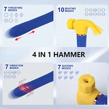 Load image into Gallery viewer, Adult Sex Toy for Women,4 in1 Hammer Sex Toy Vibrator,Clitoral G spot Vibrator Stimulator,Clitoral Nipple Vibrators with 10 Beating &amp; 7 Sucking &amp; 7 Thrusting &amp; 7 Vibration for Women Couple
