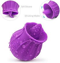 Load image into Gallery viewer, Rose Toys Vibrator for Women, Clitoral Vibrator Sex Stimulator with 10 Mind-Blowing Tapping Modes, Nipple Teasing Clitoris Masturbating Things for Sexual, Vibrating Adult Sex Toy (purple15)
