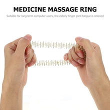 Load image into Gallery viewer, DOITOOL Acupressure Bracelet 1Pc Hand Massage Ring Metal Acupressure Massage Rings for Hand Health Care Releasing Pressure Point Ring for Women Teens Men Golden Acupressure Rings
