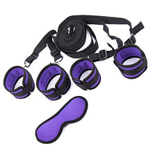 Load image into Gallery viewer, SINJEE Bed Restraints Play with Adjustable Straps BDSM Fetish Bondage Kit with Handcuffs and Ankle Cuffs for SM Sex Play Games Couples
