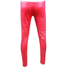 Load image into Gallery viewer, YiZYiF Fashion Men&#39;s Faux Leather PVC Trousers Night Club Dance Slim Long Pants (Small(Waistline 25.0-36.0&quot;/64-92cm), Red)
