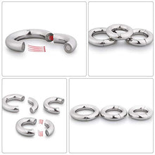 Load image into Gallery viewer, Magnetic Rings Stainless Steel Cock Rings Scrotal Bound Glans Ring Erection Enhancing Rings Bondage Ring Toys (50B)
