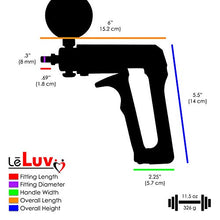 Load image into Gallery viewer, LeLuv Premium Penis Pump Maxi Red Upgraded Uncollapsible Slippery Silicone Hose Plus Vacuum Gauge | 9 inch Untapered Length x 2.75 inch Diameter Cylinder
