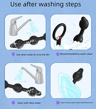 Load image into Gallery viewer, ERUN Silicone Anal Beads Expand Inflatable Anal Butt Plug with 3 Balls Detachable Needle Adjustable Size Adult Sex Toy for Gay Lesbian Couple Masturbation
