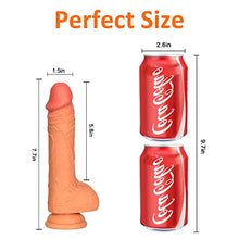 Load image into Gallery viewer, 7.7inch Strap-on Vibration Realistic Silicone Dildo,7 Vibration Modes,Silicone Dildo Sex Toys for Couple G-spot Anal Stimulation,with Heating Function, Remote Control
