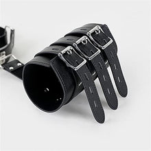 Load image into Gallery viewer, LSCZSLYH Full Body Leather Bondage Restraint Straps Hand Behind Back Bondage Arm Binder Glove Sleeves Sex Bandage (Color : Black)
