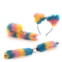 Load image into Gallery viewer, Cosplay Accessory Set of Fox Tail with Smooth Touch Metal Butt Plug Anus Sex Toys and Neck Collar (Color : Tail S)
