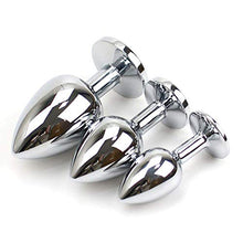 Load image into Gallery viewer, Wansan 3 Pcs Set Stainless Steel Jeweled Stimulation Toys for Adults Small/Medium/Large
