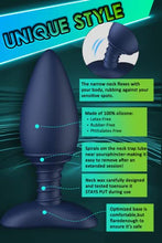 Load image into Gallery viewer, Vibrating Butt Plug, Silicone Rechargeable Anal Vibrator with Remote Control (Blue)
