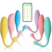 APP Control Vibrator for Women, Smarter Vibrator as Valentine's Day Gift for Her, Macarons Vibrator include Vibrating, Kneed, Pulse, Rotation, Telescopic, Swing with 9 Stimulations mode 6pcs/Set