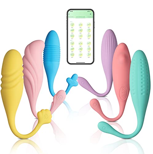 APP Control Vibrator for Women, Smarter Vibrator as Valentine's Day Gift for Her, Macarons Vibrator include Vibrating, Kneed, Pulse, Rotation, Telescopic, Swing with 9 Stimulations mode 6pcs/Set