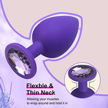 Load image into Gallery viewer, New Purple Anal Sex Toy Set Smooth Silicone Fetish Personal Training Pack of 3 Men Women Couples, Purple, Amethyst, 200.0 Count
