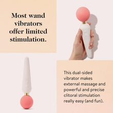 Load image into Gallery viewer, goop Wellness Double-Sided Wand Vibrator | External, Internal, &amp; Clitoral Stimulator | 64 Pulsating Patterns | 8.125 in | Rechargeable Vibrator | Waterproof Vibrator | Phthalate, Latex, &amp; BPA Free
