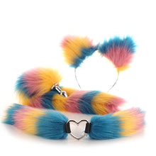 Load image into Gallery viewer, Cosplay Accessory Set of Fox Tail with Smooth Touch Metal Butt Plug Anus Sex Toys and Neck Collar (Color : Collar)
