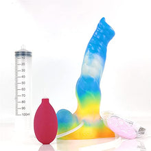 Load image into Gallery viewer, Realistic Vibrator G-spot Vibrating Dildo 10.23 Inch Squirting Luminous Silicone Bullet Vibrator with Suction Cup 10 Vibration Modes Rechargeable Dildo with Remote Control Adult Sex Toy for Women
