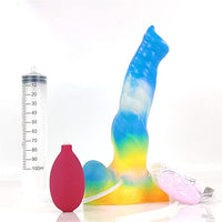 Realistic Vibrator G-spot Vibrating Dildo 10.23 Inch Squirting Luminous Silicone Bullet Vibrator with Suction Cup 10 Vibration Modes Rechargeable Dildo with Remote Control Adult Sex Toy for Women