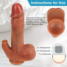 Load image into Gallery viewer, Thrusting Dildo Vibrator with Licking/Heating/Rotation/Vibrating/Thrusting, 8.7 Realistic Vibrating Dildo with Suction Cup, Silicone Dildo for G-spot Clitoral Anal, Adult Sex Toy for Women
