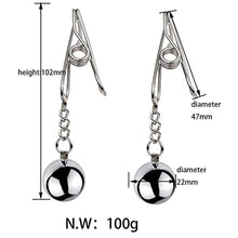 Load image into Gallery viewer, Nipple Clamps, Nipple Clip, Non Piercing Metal Stimulator Nipple Clips, Adjustable Weight Metal Nipple Clamps for Women, Female Sex Pleasure Devices Womens Toys (A)
