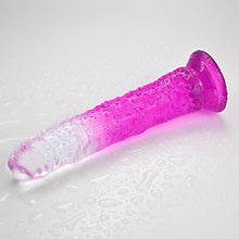 Load image into Gallery viewer, Realistic Dildos Penis with Suction Cup Base for Hands-Free Play, TPE Material Flexible Dildo for Female Vaginal G-spot Stimulator &amp; Anal Play Adult Sex Toy (Translucent Semi Purple)
