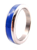 Heart 2 Heart Metal C-Ring - S Steel W/Blue Band W/Bag