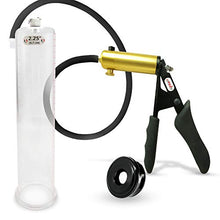 Load image into Gallery viewer, LeLuv Ultima Black Vacuum Penis Pump Ergonomic Silicone Grip w/TPR Sleeve - 12&quot; x 2.25&quot; Diameter
