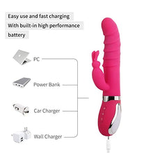 Load image into Gallery viewer, G Spot Rabbit Vibrator Electric Toy, Rose Sex Toys for Clitoris G-spot Stimulation,Waterproof Dildo Vibrator with 9 Powerful Vibrations Dual Motor Stimulator Massager Adult Sex Toy
