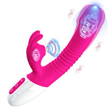 Load image into Gallery viewer, Rabbit Vibrator Vibrator Dildo for Women Vaginal Health,G Spot Vibrator with Tongue Licking 10 Vibration Realistic Anal Vibrating Dildo for Women Clitoral Clit G Spot Stimulation,Heated Adult Sex Toys
