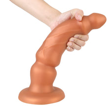 Load image into Gallery viewer, NOPNOG Golden Huge Anal Plug with Suction Cup, Liquid Silicone Anal Dildos, Sex Toys for Men Women (Small)
