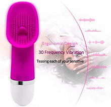 Load image into Gallery viewer, 2 in 1 Sex Toys Clitoral Stimulator Licking G-spot Nipple Vibrator Dildo, 10 Frequency Sucking Toy Licking Tongue Stimulator Clitoral Vibration Adult Vibrator Masturbation Toy Female Pleasure
