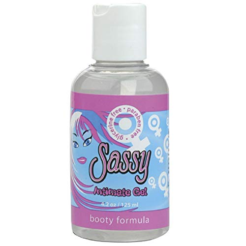 Sliquid Sassy Intimate Gel Booty Formula 4.2oz with Free Bottle of Adult Toy Cleaner