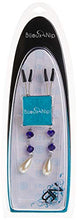 Load image into Gallery viewer, Bijoux De Nip Nipple Clamp Tweezer Chrome Blue Beads Pearl Drop
