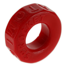 Load image into Gallery viewer, Sprocket Cock Ring (Jumbo Super Stretchy Version of Screwballs Cockring) by Oxballs (Red)
