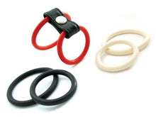 Load image into Gallery viewer, Heart 2 Heart Cock Ring Interchanger Nitrile, Red/White/Black
