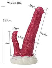 Load image into Gallery viewer, 8.8 inches Exotic Double-Ended Horse Dildo with Strong Suction Cup for Hands-Free Play, Big Pink Silicone Thrusting Dual Butt Plug Sex Toy for Women Stimulation.
