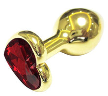 Load image into Gallery viewer, 3Pcs Set Luxury Metal Butt Toys Heart Shaped Anal Trainer Jewel Butt Plug Kit S&amp;M Adult Gay Anal Plugs Woman Men Sex Gifts Things for Beginners Couples Large/Medium/Small,Golden Red
