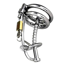 Load image into Gallery viewer, Fancalen Male Chastity Device Locked Cage,Stainless Steel Ergonomic Design Sex Toy,Adjustable Convenient Cock Cage for Men with Lock and Key,Restraint Bondage Fetish 033(45mm Ring)
