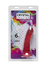 Load image into Gallery viewer, Doc Johnson Crystal Jellies - Slim Dong - 6.5 Inch - 1.5&quot; Wide - Strong Suction Cup Base - O-Ring Harness Compatible Dildo, Pink
