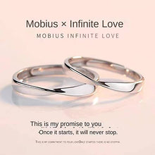 Load image into Gallery viewer, MBETA Couple couple rings special-interest design fashion simple opening lettering couple rings for birthdays and Valentine&#39;s Days gift
